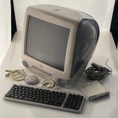 Computadora de escritorio Apple iMac G3 Bondi azul con teclado mouse sin probar como está JP - Imagen 1 de 4