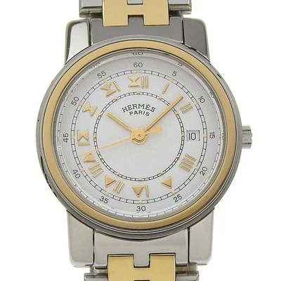 Relojes HERMES Carrick CA1.220 esfera blanca acero inoxidable cuarzo dis... Foto 1 de 4