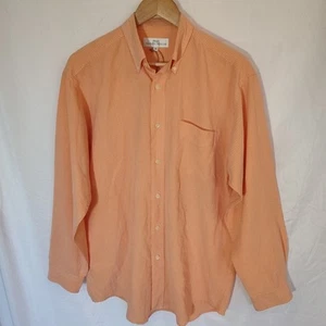 St Michael M&S Shirt Mens Orange 38-40 1997 Y2K M Retro Vintage Long Sleeve - Picture 1 of 14