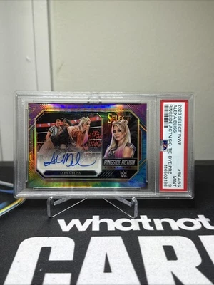 Alexa Bliss 2023 Panini Select WWE Ringside Action Tie-Dye Auto PSA 9 - Image 1 of 2