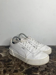 PUMA Carina Womens Size 9 White 370325-02 Leather Casual Low Top Sneaker - Picture 1 of 7