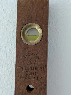 Stabila Garantiert echt Teakholz-Wasserwaage -33VN/60cm -funktionsfähig -Vintage - Bild 1 von 4