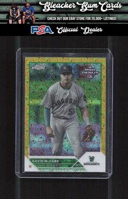 2023 Topps Pro Debut David McCabe Chrome Gold Mini-Diamond Refractor #/50 - Image 1 of 2