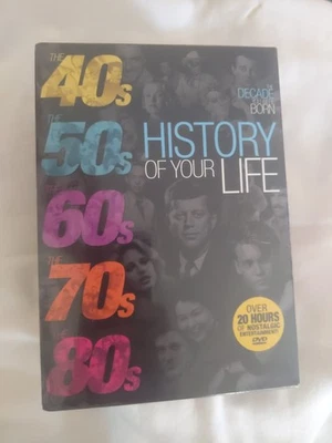 History of Your Life Decade You Were Born 40s 50s 60s 70s 80s 5 DVD Set NEW - Image 1 of 4