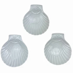 Pillivuyt Scallop Clam Shell Dishes Set of 3 Culinaire White France Porcelain 4" - Picture 1 of 16