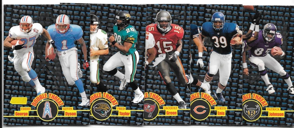 EDDIE GEORGE MARK BRUNELL TAYLOR RC 1998 TOPP STADIUM CLUB DOULE THREAT SET LOT - Image 1 of 1