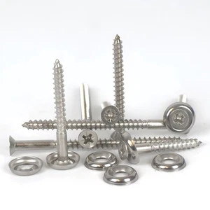 No6 No8 No10 No12 A2 Stainless Steel Pozi Countersunk Wood Screws + Cup Washers - Picture 1 of 15