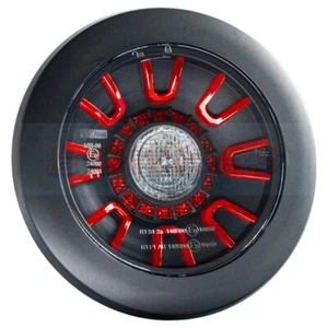 LED Rear Round Hamburger Tail/Fog/Reverse Light Truck Trailer Black 3D Design - Picture 1 of 4