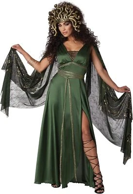 Medusa, Queen of the Gorgons Greek Roman Fancy Dress Up Halloween Adult Costume - Image 1 of 2