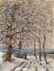 Laszlo Mednyanszky A4 Fotobäume mit heiserem Frost 1892