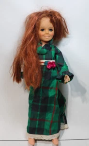 1971 Ideal CRISSY MOVIN' GROOVIN' DOLL Original Green Plaid Dress Hair Grows - Picture 1 of 15