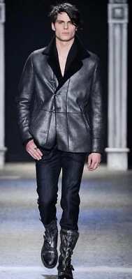 john varvatos Shearling Toggle Jacket/Coat Sz54 Eu/44usa . MINT - Image 1 of 4