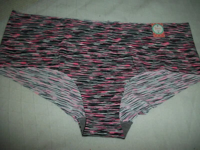 LADIES CHEEKY BRIEF NO SHOW HIPSTER PANTY SIZE 8 XL BY FLIRTITUDE MULTICOLOR RED - Image 1 of 3