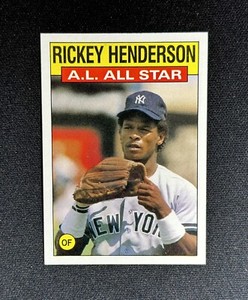 1986 Topps Rickey Henderson #716 All Star Baseball Card New York Yankees HOF