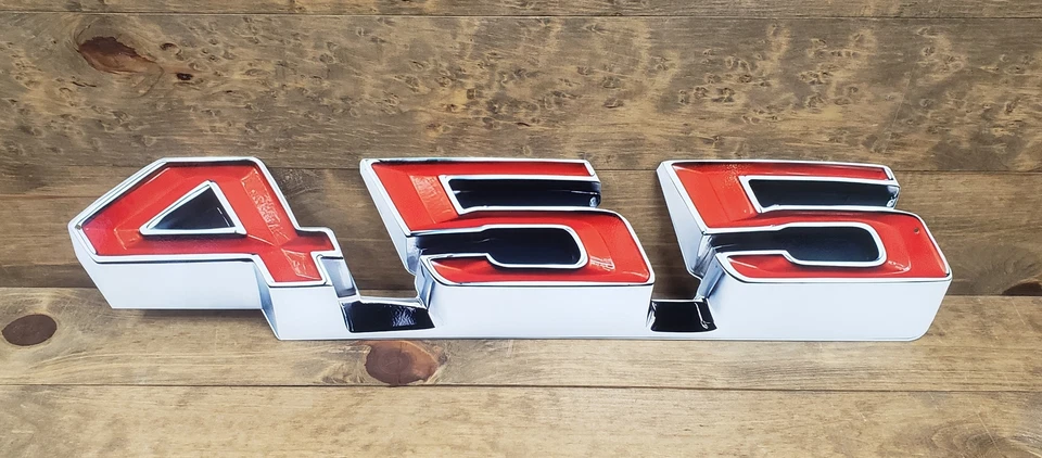 Letrero plano de acero para arte de pared con emblema Pontiac 455 16 x 3 (pequeño) Foto 1 de 1