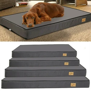 Grey Waterproof Liner Large Orthopedic Dog Bed Outdoor Summer Pets Crate Mat Pad - Picture 1 of 20