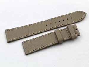 Cinturino Pelle Martellata Tortora 18/16mm Fibbia Ardiglione Piatto Unisex New - Picture 1 of 4
