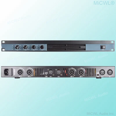 MICWL 5200 Watts D-Class 1U Digital Power Amplifier 4 Channel Professional DJ Stage