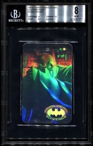 1991 DC Batman Returns Hologram PROMO No Hole BGS 8.5 w10 POP 2 None Higher Holo - Picture 1 of 2