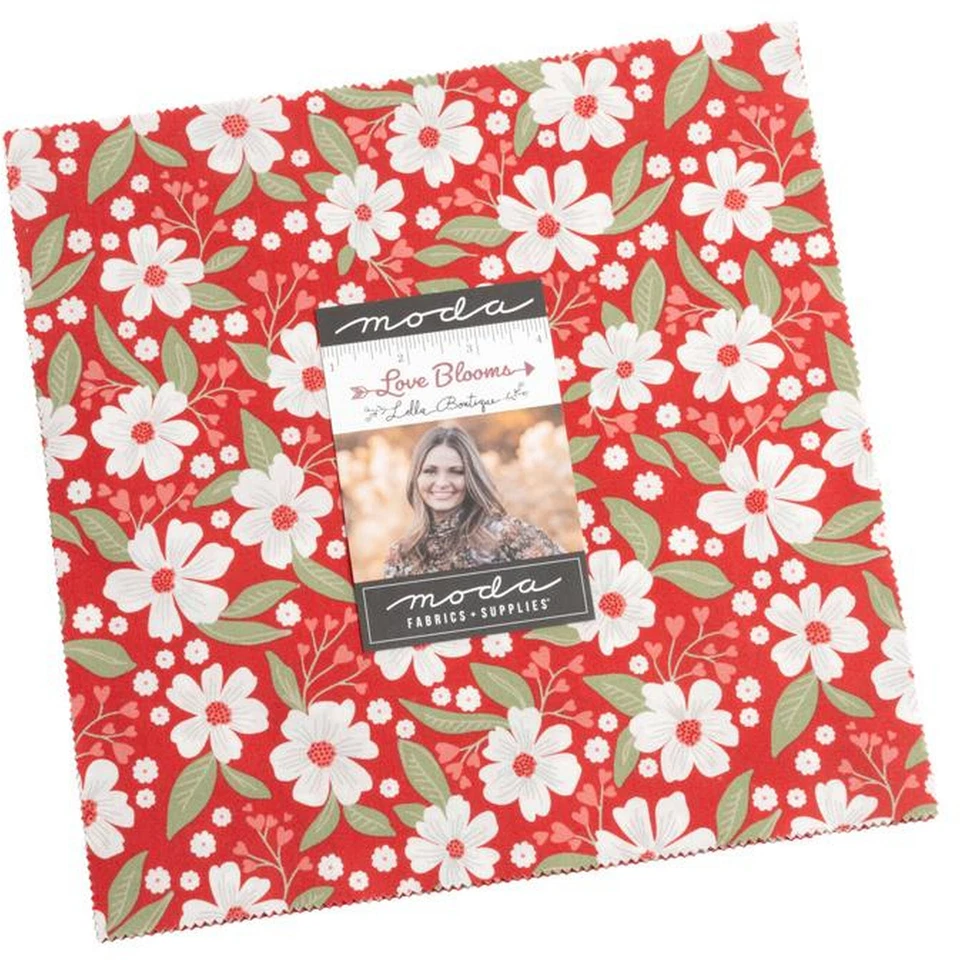 Love Blooms Moda Layer Cake 42 100% Cotton 10" Precut Quilt Squares - Image 1 of 4
