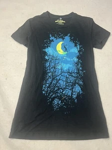 Threadless Midnight Worker Black Graphic Tee Tshirt Small Girly 100% Cotton - Picture 1 of 5