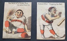 (2) VERY RARE 1880 H804-7C Merchant's Gargling Oil Baseball cards with RARE BACK