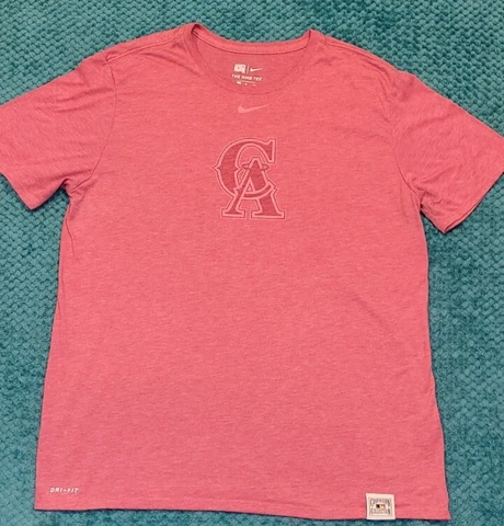 CALIFORNIA ANGELS TSHIRT NIKE COOPERTOWN COLL MENS EXTRA LARGE LT RED ANAHIEM XL Cover