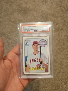 2018 Topps Heritage Shohei Ohtani RC Variation Signed W/ Angels SSP PSA 9 POP45 - Picture 1 of 2