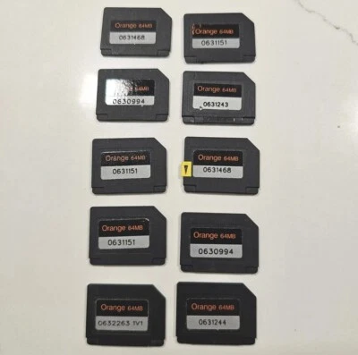 10x Orange Nokia MultiMedia Card 64MB RS-MMC Type Memory Card Camera Phone  PDA - Image 1 of 3