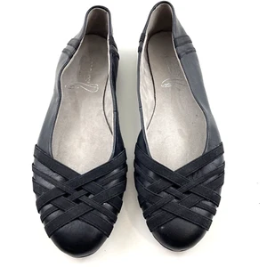 AEROSOLES Talla 9 Saturn Negro Ballet Planos Puntera Tejida Puntera Cómoda - Imagen 1 de 11