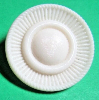 (1) VINTAGE 1 1/4" WHITE MILK GLASS SHANK BUTTON-M693 - Image 1 of 2