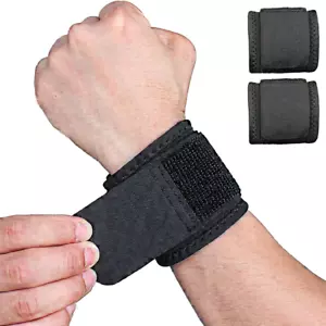 2 Pack Adjustable Wrist Brace for Fitness, Carpal Tunnel, Arthritis Pain Relief - Picture 1 of 12