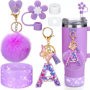 Purple Cup Accessories Set for Stanley Cup 40 30 Oz Tumbler with Handle, Cup Cha - Picture 1 of 7