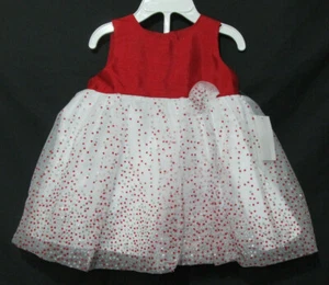 Holiday Editions Baby Mädchen Kleid 6-9 Monate Tüll & Glitzerrock ROT Neu - Bild 1 von 4
