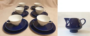 Melitta Bangkok porcelana 6x taza, platillo, plato de pastel y jarra de leche - Imagen 1 de 11