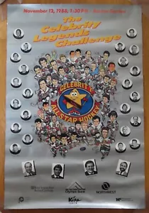 1988 LEGENDS CHALLENGE ALL STAR HOCKEY Poster MICHAEL J FOX PHIL ESPOSITO - Picture 1 of 9