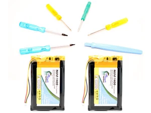 2-Pack Garmin Nuvi 1450 Battery with Tools Kit (1200mAh, 3.7V, Lithium Polymer) - Foto 1 di 1