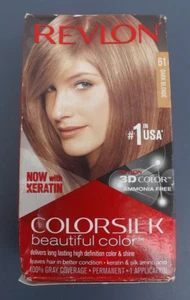REVLON COLORSILK #61 RUBIO OSCURO SIN AMONÍACO TINTE PERMANENTE PARA EL CABELLO #2 - Imagen 1 de 4