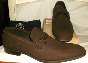 Marc Joseph New York Herren Braun Nubukleder Gold Kollektion Schnalle Halbschuh 13 M - Bild 1 von 5