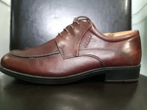 ECCO Mens Brown Leather Lace Up Moc Toe Derby Oxford Shoes Size 39 US 5.5 / 6 W - Bild 1 von 11