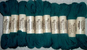 Vintage Brunswick 100% Wool Needlepoint Tapestry Yarn Lot of 10 Teal #1713 - Picture 1 of 2