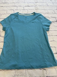 Isaac Mizrahi XL Live! Essentials Pima Cotton Scoop Neck Top, Isaac Mizrahi XL - Picture 1 of 6
