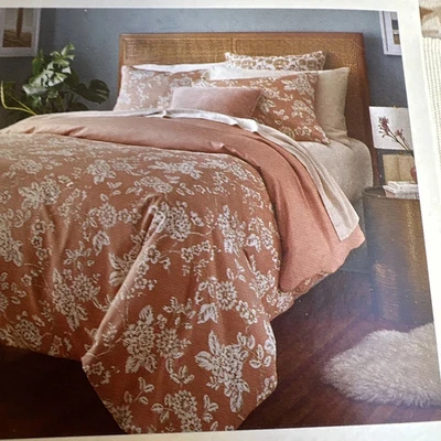 Threshold Light Pink Floral Print Cotton Sateen Queen Duvet Cover & Shams Set - Image 1 of 4