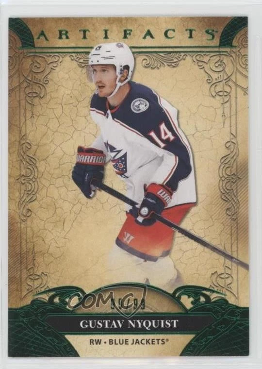 2020-21 Upper Deck Artifacts Emerald /99 Gustav Nyquist #52 - Image 1 of 2