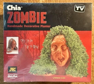 Chia Pet Zombie Lifeless Lisa Decorative Planter NEW Halloween Decoration SEALED - Picture 1 of 1