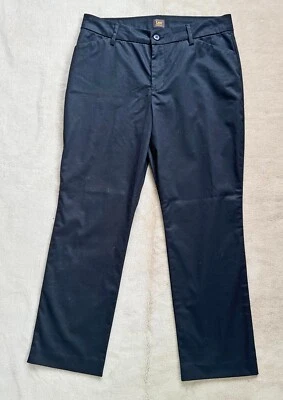 Lee Women's Black Size 12 Medium Wrinkle Free High-Rise Straight Dress Pants - Image 1 of 4