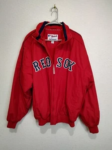 Majestic Red Sox Herrenjacke Größe Large Puffer Windbreaker Coaches Unterstand - Bild 1 von 7