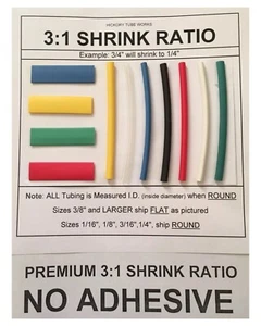 THE ASHLEY GROUP for Heat Shrink 3:1 Non-Adhesive Tubing Samples - Picture 1 of 2