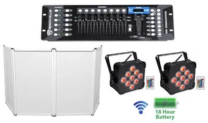 2 Rockville BEST PAR 60 Rechargeable Wireless Par Can Wash Lights+Facade+Control - Picture 1 of 11