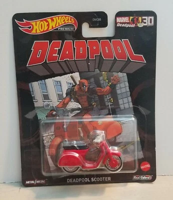 Hot Wheels - Deadpool Scooter - Marvel 30 years - Retro Entertainment RealRiders - Image 1 of 2